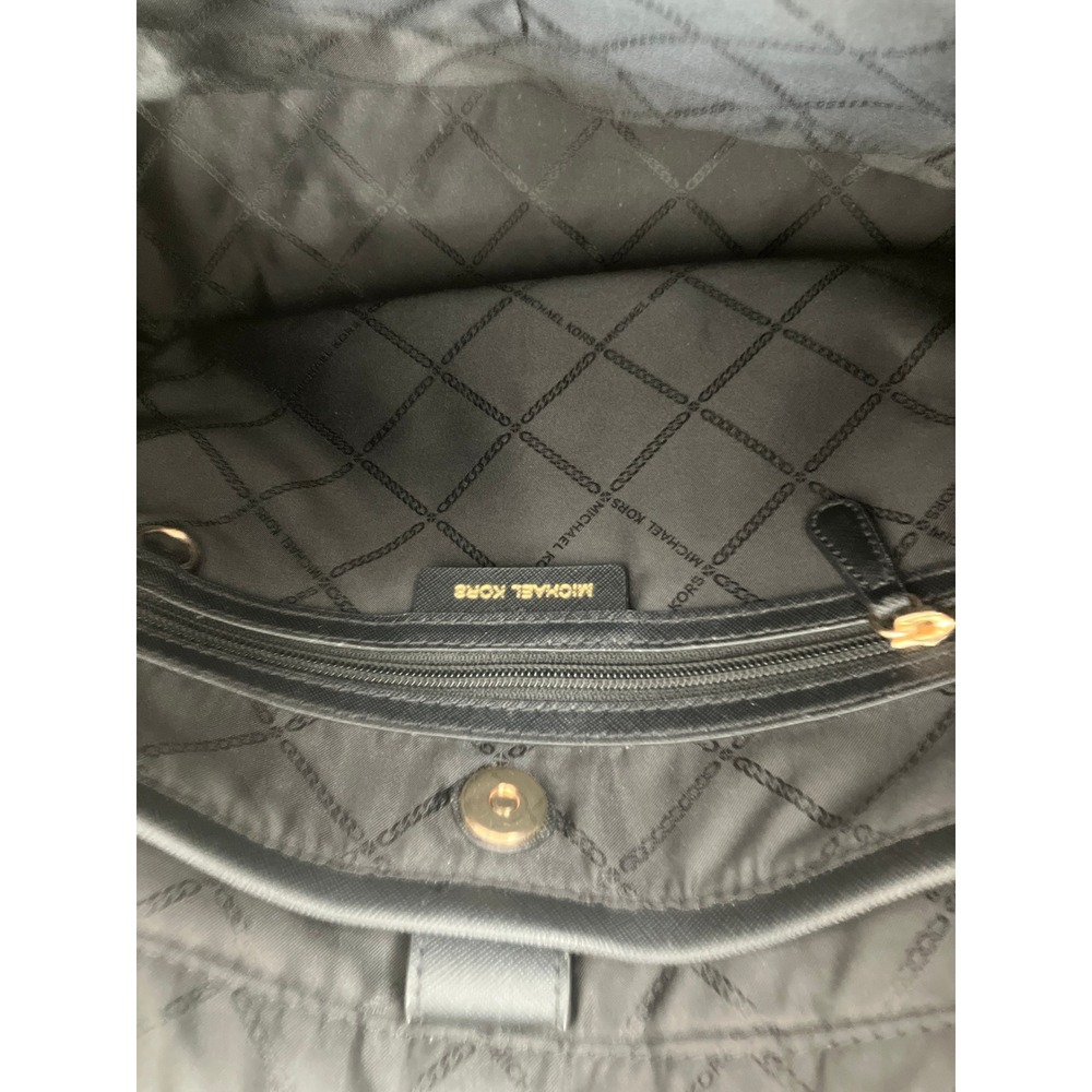 Michael Kors Black Saffiano‎ Leather Tote Bag Gold Hardware - Picture 14 of 15
